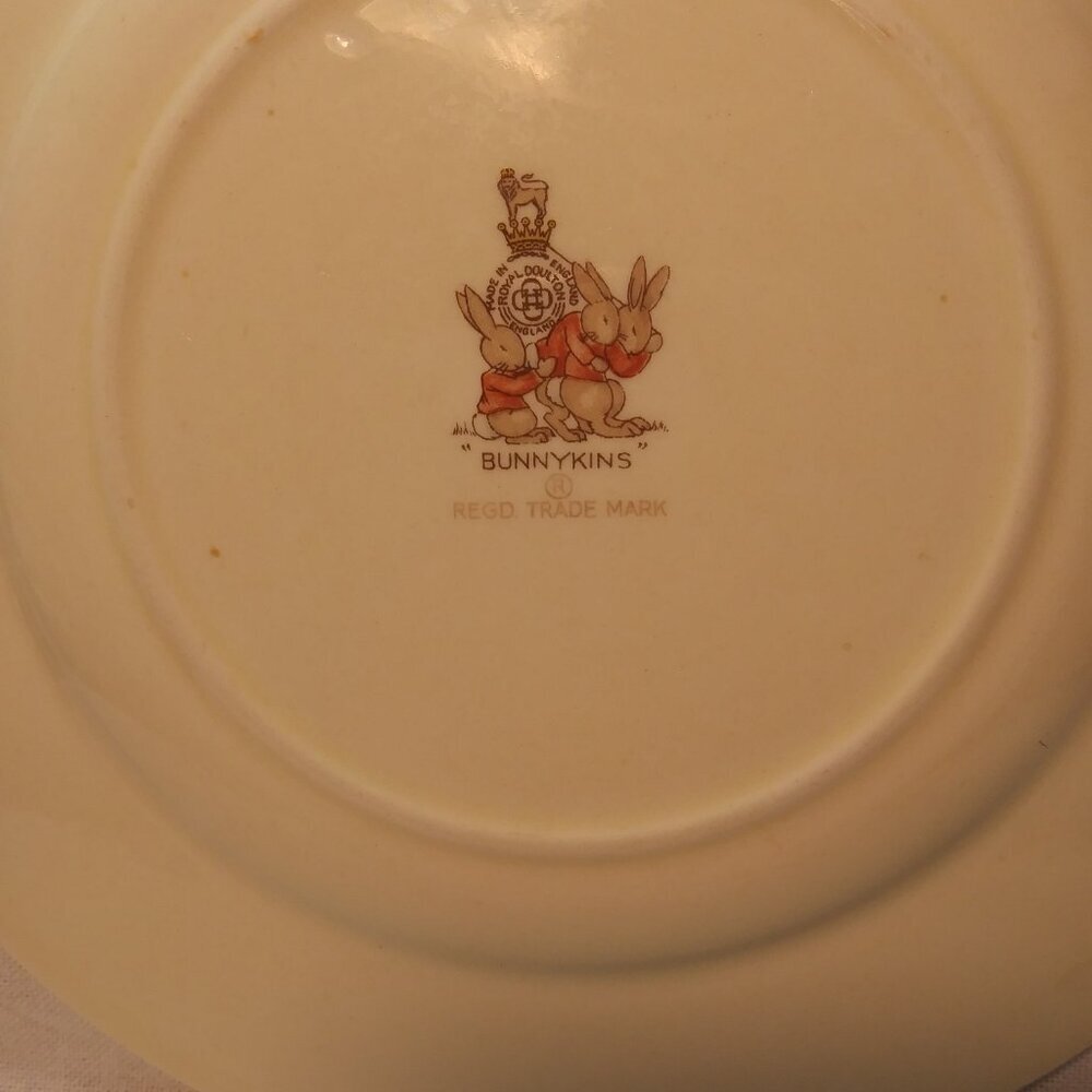 Vintage 1954 Orange Vendor Bunykins plate | Easter | Spring - Picture 7 of 10